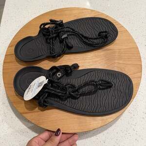 Xero Shoes Sandals Mens 10 Aqua Cloud Black Minimalist Barefoot Thong Water